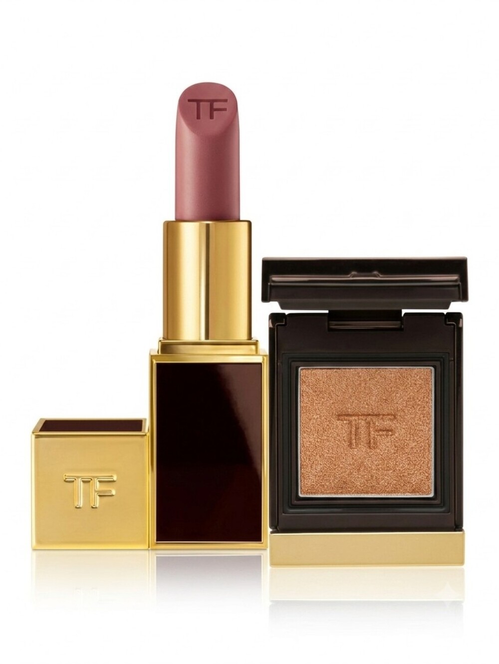 Set Of 2 Tom Ford/Eye Shadow Warm Leatherette & Lip Color Casa Blanca New In Box